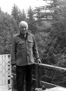 Jim Goodwin at his Keene Valley home in the late 1990s.