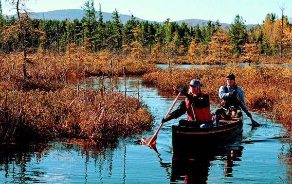 Paddling the Nulhegan River in northern Vermont.