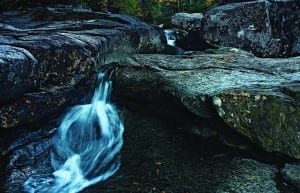 The Opalescent River in the High Peaks Wilderness is one of the Hudson headwaters.