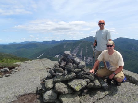 hikers-on-iroq-web Chris Finke, left, and Kevin Durr on the summit of Iroquois.