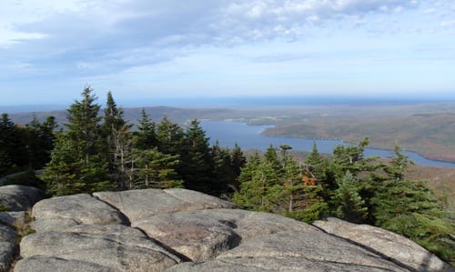 Chazy_rock The view of Chazy Lake from the top of Lyon Mountain. Photo by Phil Brown.