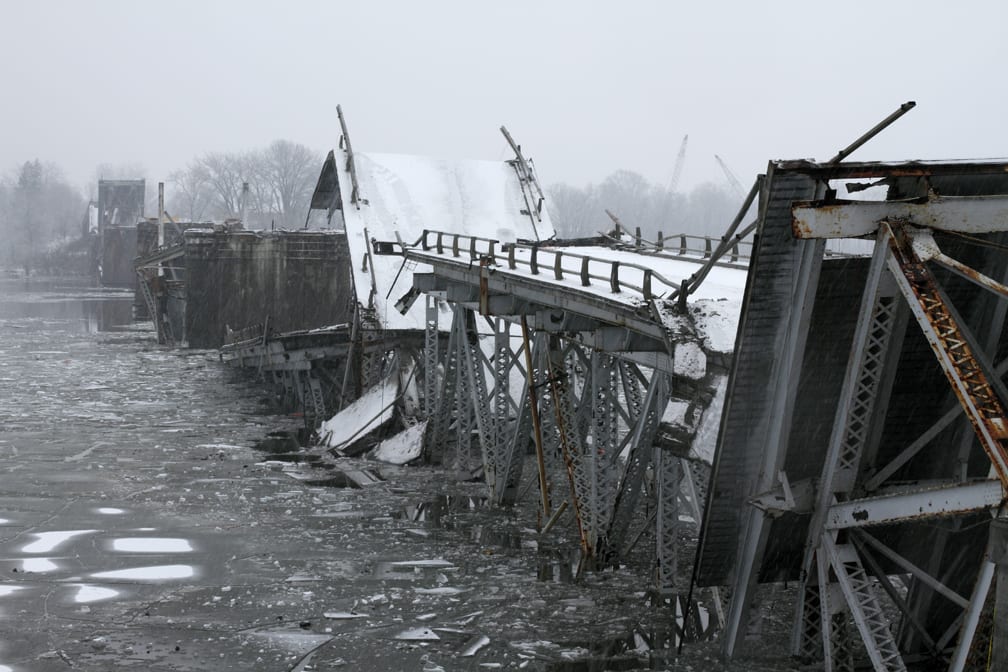 The Champlain Bridge after its demolition. Photos by Seth Lang.