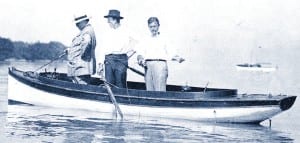 President William Howard Taft, left, fishing on Big Tupper Lake, 1910.