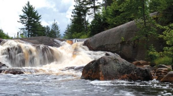 High Falls on the Oswegatchie was but one of the high points of the author's hike. 