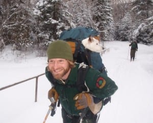 Nate Jeffrey and his best friend. Photo by Phil Brown.