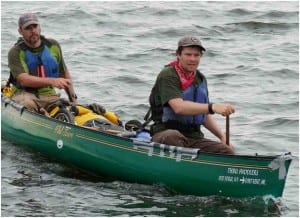 Mike and Jacob Mike Lynch, left, and Jacob Resneck on the Northern Forest Canoe Trail.