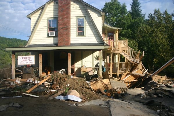 Keene coffee shop after Irene