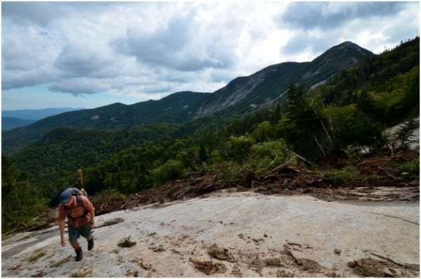 Climbing the new Saddleback slide