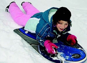 The reviewer is an expert sledder. Photo by Jaime Armstrong