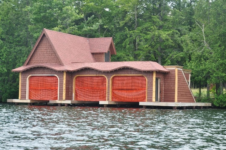 The larger of the two Grimditch boathouses. Photo by George Earl.