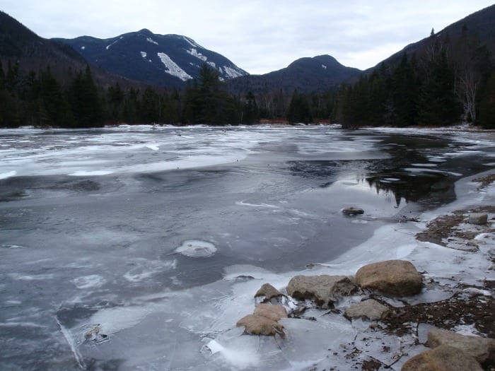 Marcy Dam Pond in winter Marcy Dam Pond in winter