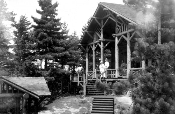 Camp Woodwil on Upper Saranac Lake, where Lewis Spence spent four memorable summers with Grandfather—”an authentically fake Kentucky Colonel.”