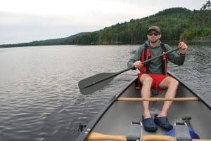 Ethan Rouen en route to Grass Pond. Photo Kim Martineau.