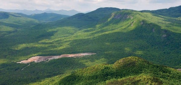 A land swap with NYCO Minerals (foreground) would expand the Jay Mountain Wilderness, which stretches behind the mine. Photo by Carl Heilman ll