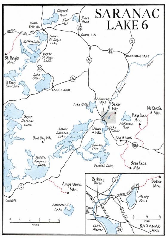 saranac lake 6ers Map 