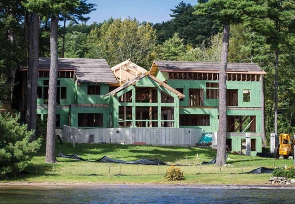 This house on Lake George was under construction last year. Photo by Seth Lang