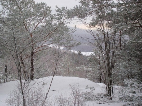 The view this morning from Baker Mountain outside Saranac Lake.