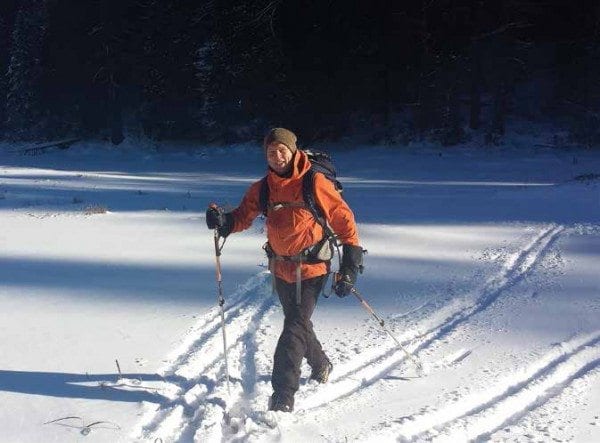 The author enjoys a powder day. Photo by Kim Martineau