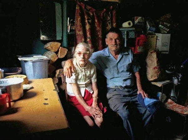 Eleanor and Albert Alger in their oneroom home. 