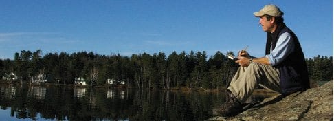 Curt Stager has studied Adirondack lakes for twenty-five years. PHOTO BY KARY JOHNSON