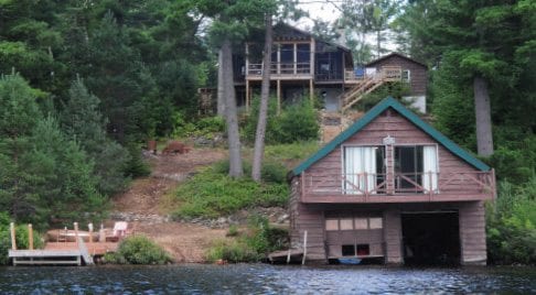 Waterfont owners often cut most of their trees to obtain a view of the lake.  PHOTO BY SUSAN BIBEAU