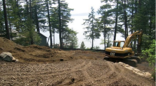 A landowner cleared this parcel to the shoreline on Lake George’s Assembly Point.  COURTESY OF THE FUND FOR LAKE GEORGE