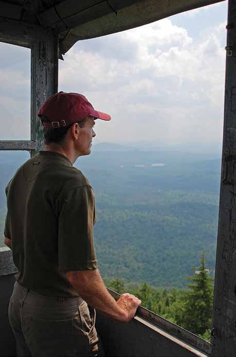 The tower offers a panoramic view of the Adirondacks. Photo by Lisa Densmore