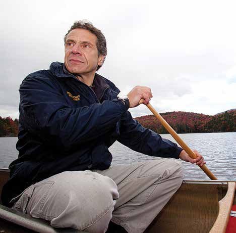 Governor Andrew Cuomo has visited the Adirondacks often to boost the region’s profile. Photo by Nancie Battaglia 