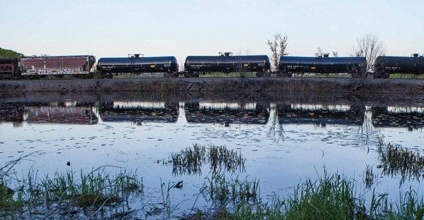 Trainloads of crude oil travel more than one hundred miles within the Adirondack Park. Photo by Nancie Battaglia
