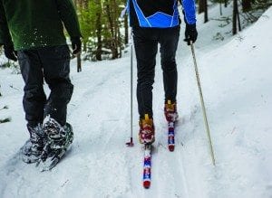 Many trails serve both skiers and snowshoers. Photo by Nancie Battaglia