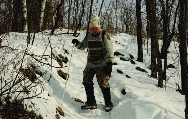 Father Allen frequently composes sermons as he hikes