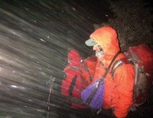 During the night, forest rangers endured wind-chill temperatures as low as forty degrees below zero. Photo courtesy of DEC