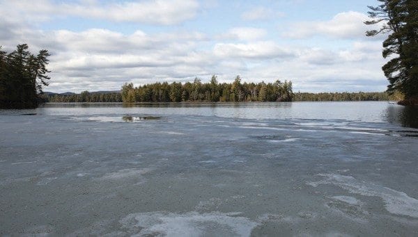 Records have shown that fall temperatures have risen in recent decades, causing ice to form later on Adirondack lakes. Photo by Mike Lynch