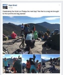 Photos from the keg party on Phelps Mountain before they were taken down from Facebook.