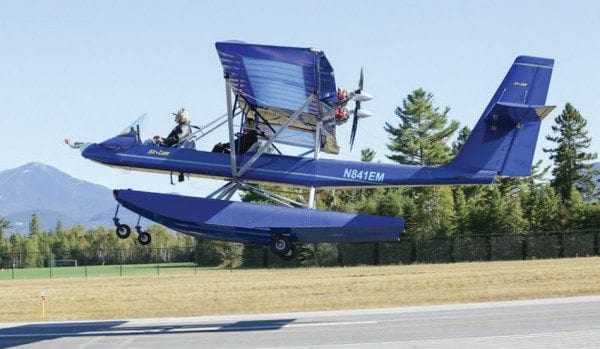 McNeil built this open-cockpit plane, first designed for National Geographic. Photo by Mike Lynch