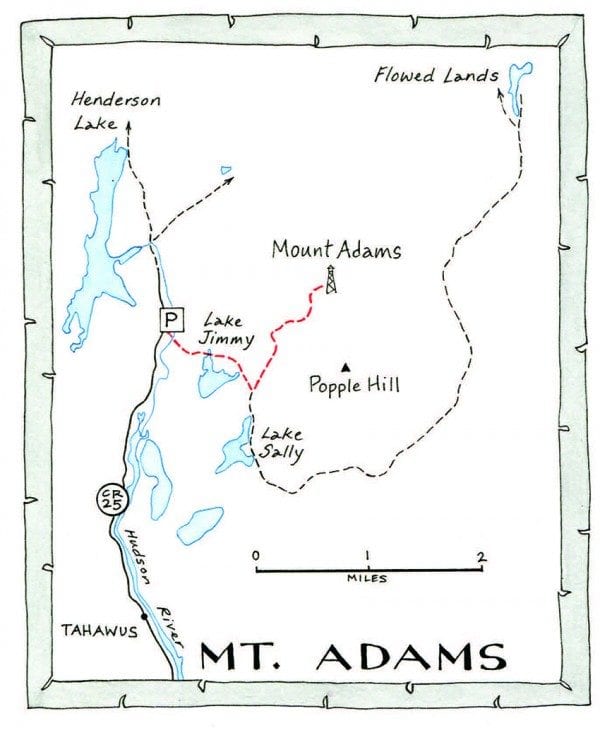 Mount Adams Map by Nancy Bernstein