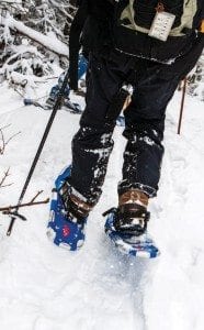 Modern snowshoes are lightweight. Photo by Nancie Battaglia