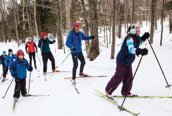 Nordic ski centers often open later in the winter than they once did. Photo by Nancie Battaglia