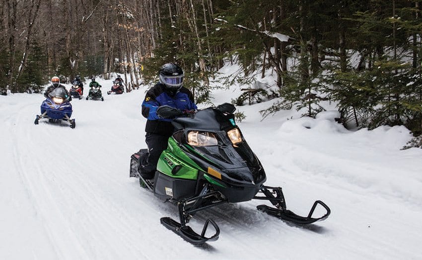 Because of its reliance on natural snow, snowmobiling suffers during warm winters. Photo by Nancie Battaglia 