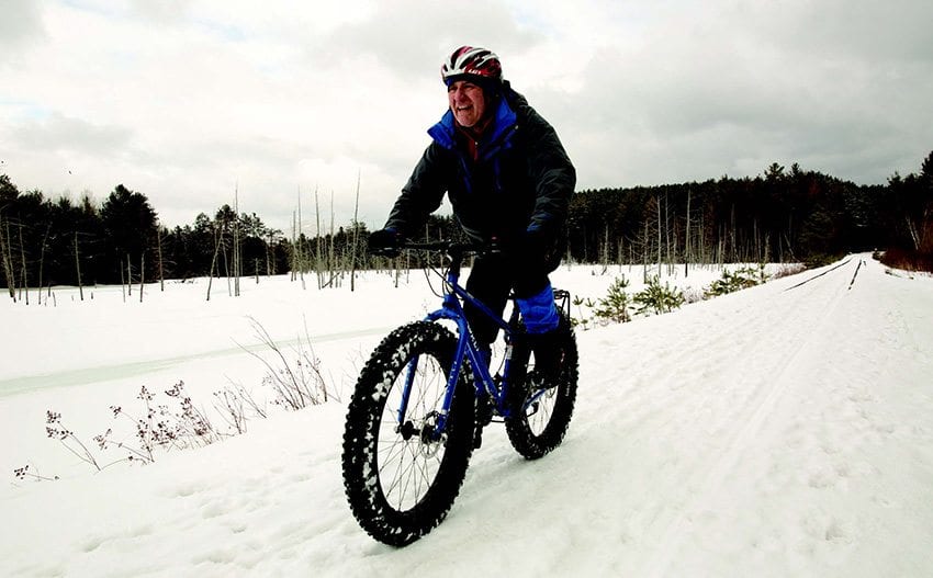 Fat-tire bikes are a new form of recreation that could be pursued during low-snow winters. Photo by Mike Lynch