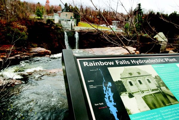 The Rainbow Falls hydroelectric facility is located on the Ausable River in Keeseville. Photo by Mike Lynch