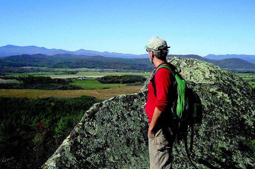 The author on Split Rock Mountain. PHOTO BY ELIZABETH LEE