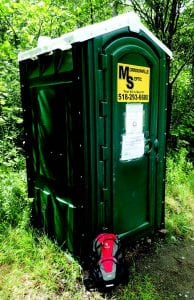 The Ausable River Association has installed privies at busy trailheads. PHOTO BY PHIL BROWN