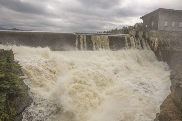High water on the Saranac River this past April after snowmelt and heavy rains.
