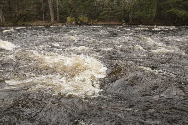 High water on the Saranac River this past April after snowmelt and heavy rains.