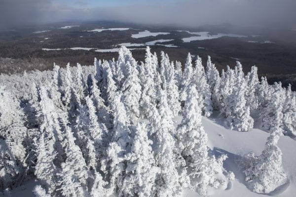 Scenes from a visit to the St. Regis Mountain fire tower with Doug Fitzgerald via the Teddy Roosevelt Trail in January 2017.