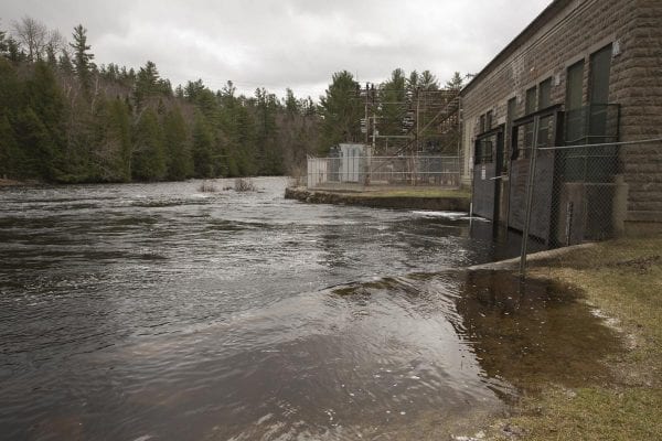 High water on the Saranac River this past April after snowmelt and heavy rains.