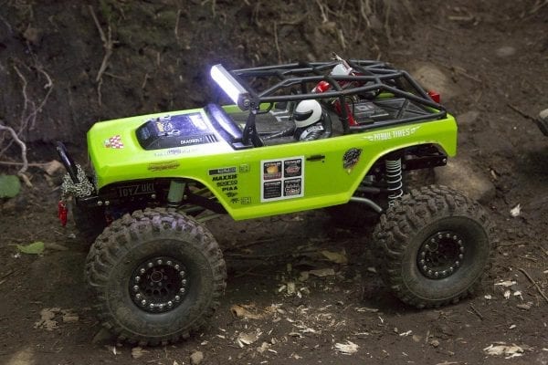 An upclose view of the toy car that was able to navigate the trail on Cascade Mountain.