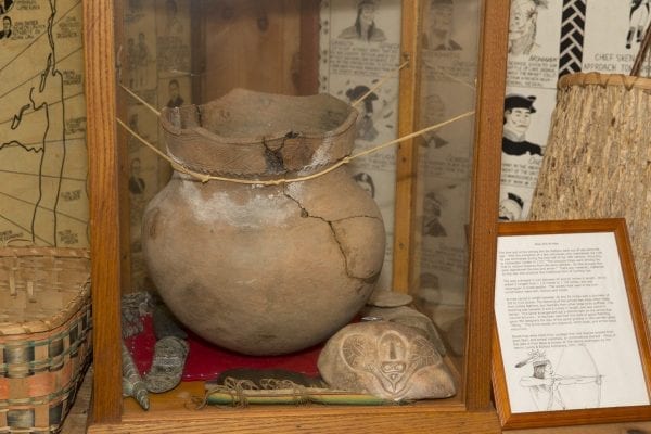 An artifact inside the Six Nations Museum in Onchiota in 2017. The museum is now known as the  Six Nations Iroquois Cultural Center. Photo by Mike Lynch