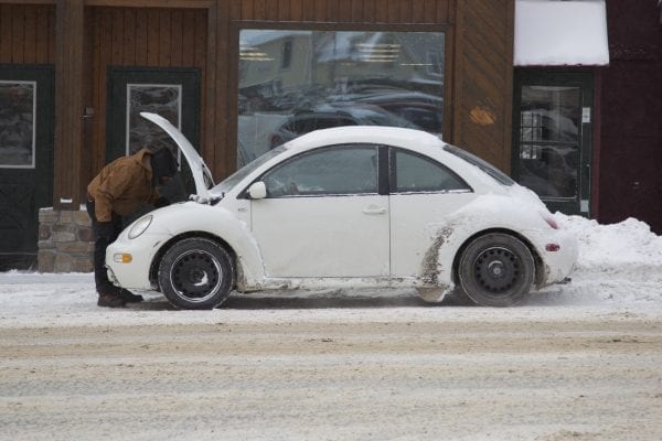 Scenes from downtown Saranac Lake Friday afternoon. Temperatures were about -10 Fahrenheit with a wind chill of -27.